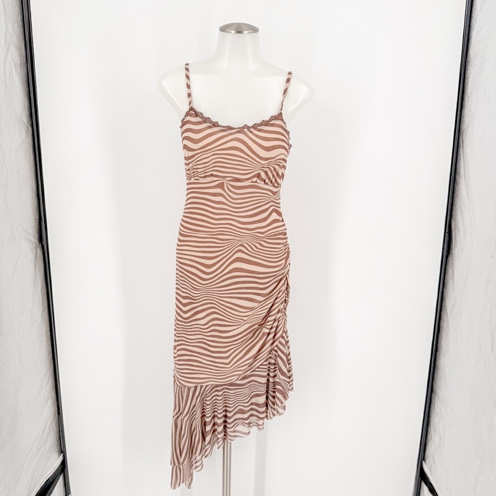 Wild Fable Zebra Print Asymmetrical Dress